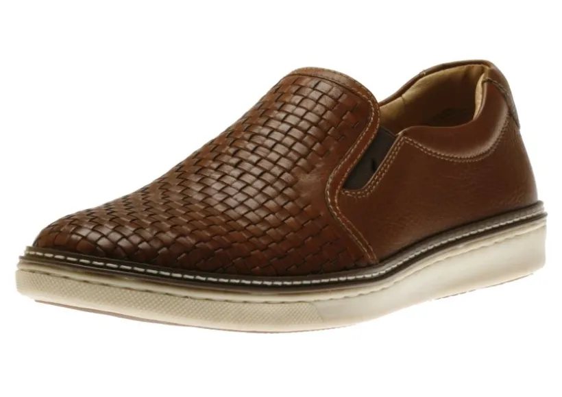 mcguffey_woven_tan_brown__0.webp McGuffey Woven Tan Brown Leather Slip-On Sneaker