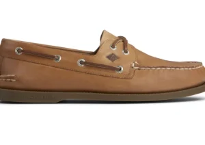 Men's Authentic Original Sahara Brown Leather Two Eye Boat Shoe