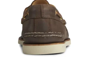 Men's Gold Cup Authentic Original Brown Leather Two Eye Boat Shoe