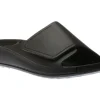 Men's 2nd Cozmo Black Leather Slide Sandal