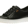 Men's Soft 7 Black Leather Lace-Up Sneaker