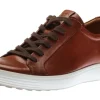 Men's Soft 7 Cognac Brown Leather Lace-Up Sneaker