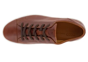 Men's Soft 7 Cognac Brown Leather Lace-Up Sneaker