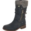 Mombasa Black Knit Mid-Height Boot
