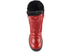 Monica Red Mid-Calf Winter Boot
