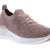 Monticello Powder Pink Rhinestone Slip-On Sneaker