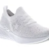 Monticello White Rainbow Rhinestone Slip-On Sneaker
