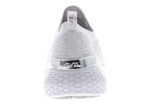 Monticello White Rainbow Rhinestone Slip-On Sneaker
