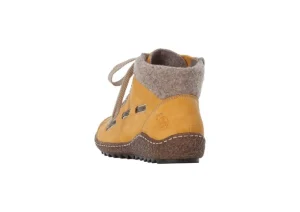 Morelia Yellow Fleece Lined Lace-Up Ankle Sneaker