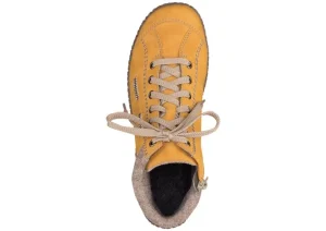Morelia Yellow Fleece Lined Lace-Up Ankle Sneaker
