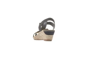 Morokko Black Medallion Wedge Sandal