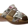 Mosaik White Multicolour Floral Slide Sandal