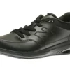 MW813BK Black Leather Walking Shoe