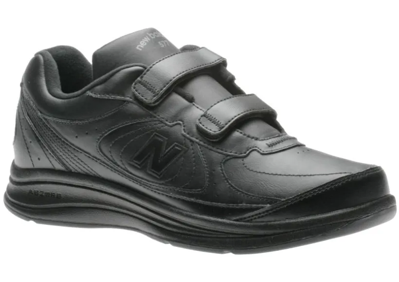 mwvk_black_leather_velcro_0.webp MW577VK Black Leather Velcro Walking Shoe