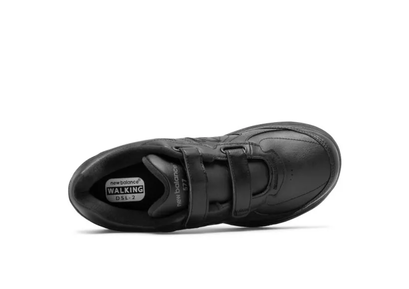 mwvk_black_leather_velcro_2.webp MW577VK Black Leather Velcro Walking Shoe