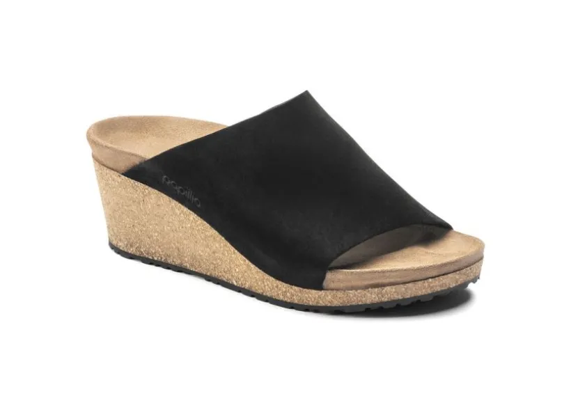 namica_black_suede_leathe_0.webp Namica Black Suede Leather Slide Wedge Sandal