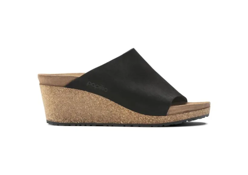 namica_black_suede_leathe_1.webp Namica Black Suede Leather Slide Wedge Sandal
