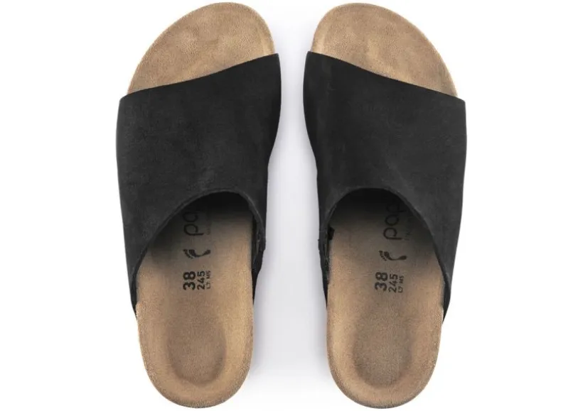 namica_black_suede_leathe_3.webp Namica Black Suede Leather Slide Wedge Sandal
