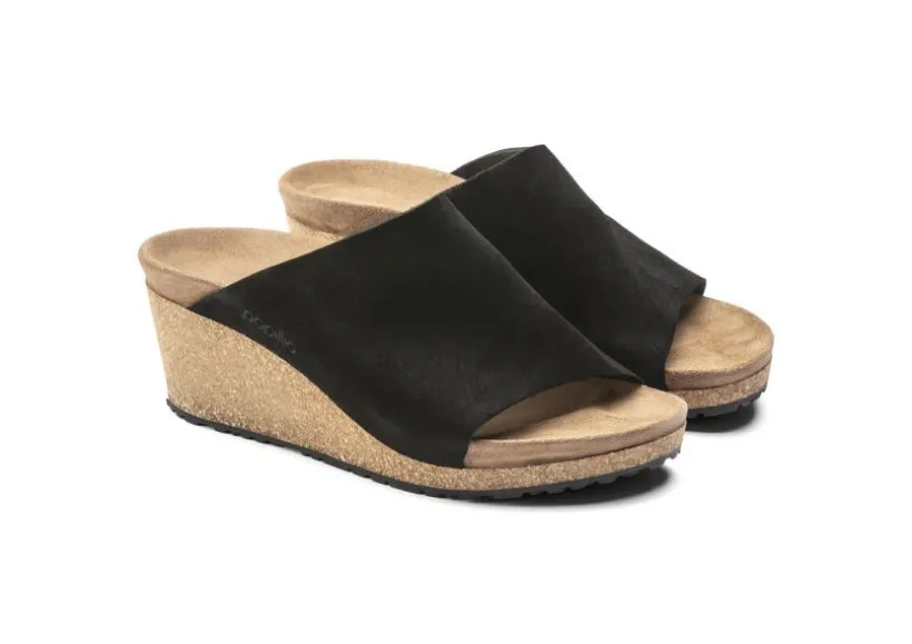 namica_black_suede_leathe_4.webp Namica Black Suede Leather Slide Wedge Sandal