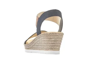 Namur Blue Print Wedge Sandal