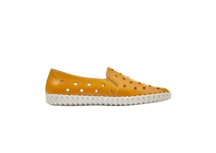 newark_yellow_perforated__2.webp Newark Yellow Perforated Leather Loafer