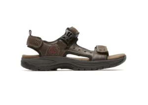 Nolan Brown Leather Adjustable Sandal