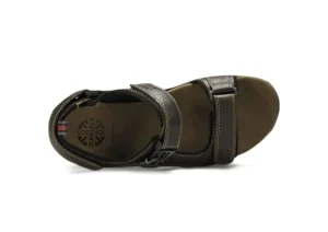 Nolan Brown Leather Adjustable Sandal