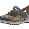 Odense Blue Multicolour Mary Jane Flat Shoe