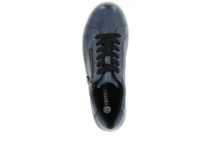 Ottawa Black Leather Zipper Lace-Up Sneaker