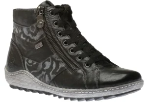 Ottawa Black Print Lace-Up Ankle Sneaker