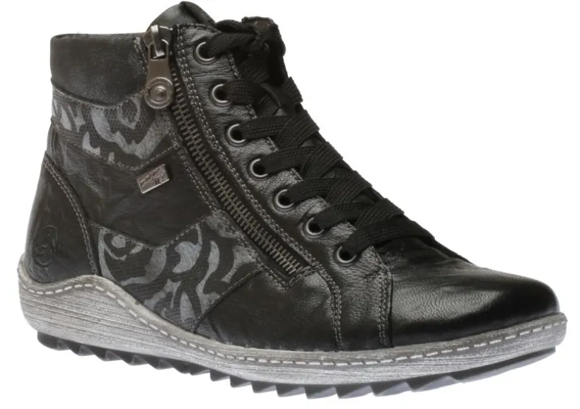 ottawa_black_print_laceup_0.webp Ottawa Black Print Lace-Up Ankle Sneaker