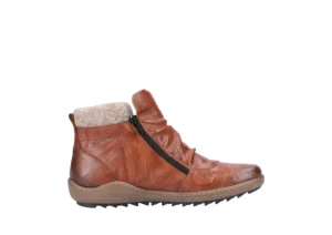 Ottawa Brown Ruched Zipper Boot