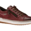 Ottawa Burgundy Leather Zipper Lace-Up Sneaker