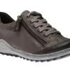 Ottawa Grey Leather Lace-Up Sneaker