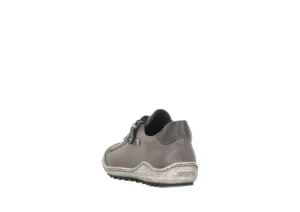 Ottawa Grey Leather Lace-Up Sneaker