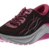 Pace Black Berry Mesh Lace-Up Walking Shoe