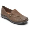 Paulette Stone Nubuck Slip-On Flat