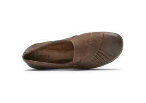 Paulette Stone Nubuck Slip-On Flat