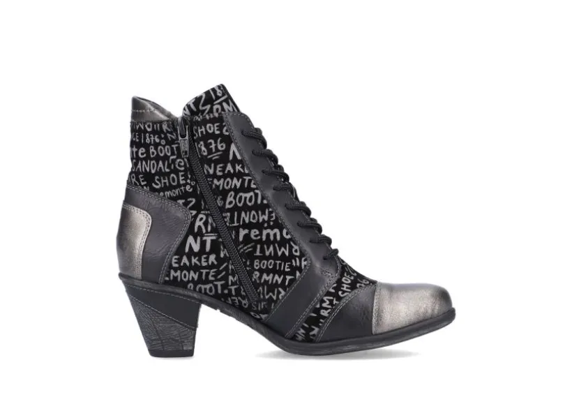 posen_black_print_laceup__1.webp Posen Black Print Lace-Up Ankle Boot