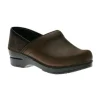 Professional Antique Brown Oiled Leather Clog