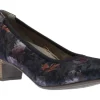 R4036 Navy Floral Dress Pump