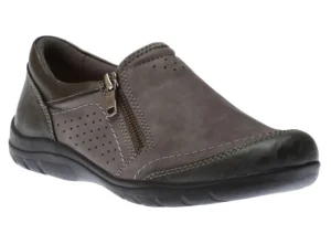 Rapid Randall Dark Grey Zipper Slip-On Shoe
