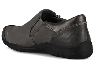 Rapid Randall Dark Grey Zipper Slip-On Shoe