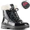 Rimini Lace-Up Black Patent Winter Ankle Boot