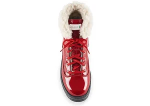 Rimini Lace-Up Red Patent Winter Ankle Boot