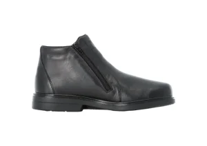 Robin Black Leather Ankle Boot