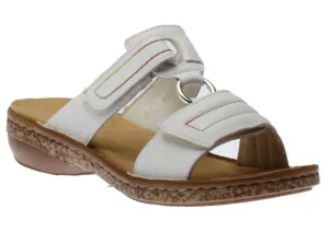 Rock White Multicolour Stitch Slide Sandal