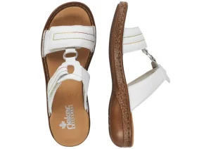 Rock White Multicolour Stitch Slide Sandal