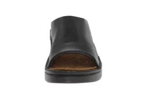 Rome Black Leather Slide Sandal