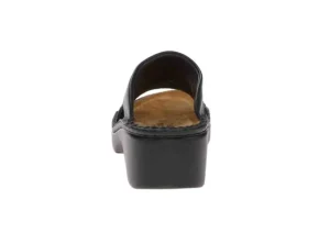 Rome Black Leather Slide Sandal